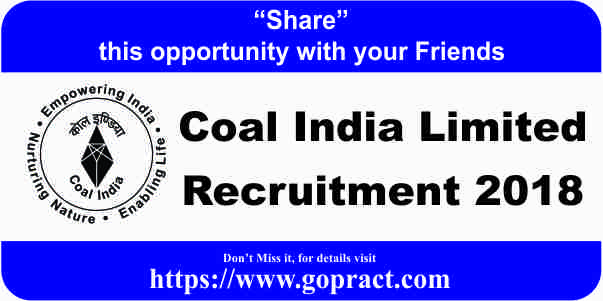 CIL Vacancy 2018 - Medical Executives Posts